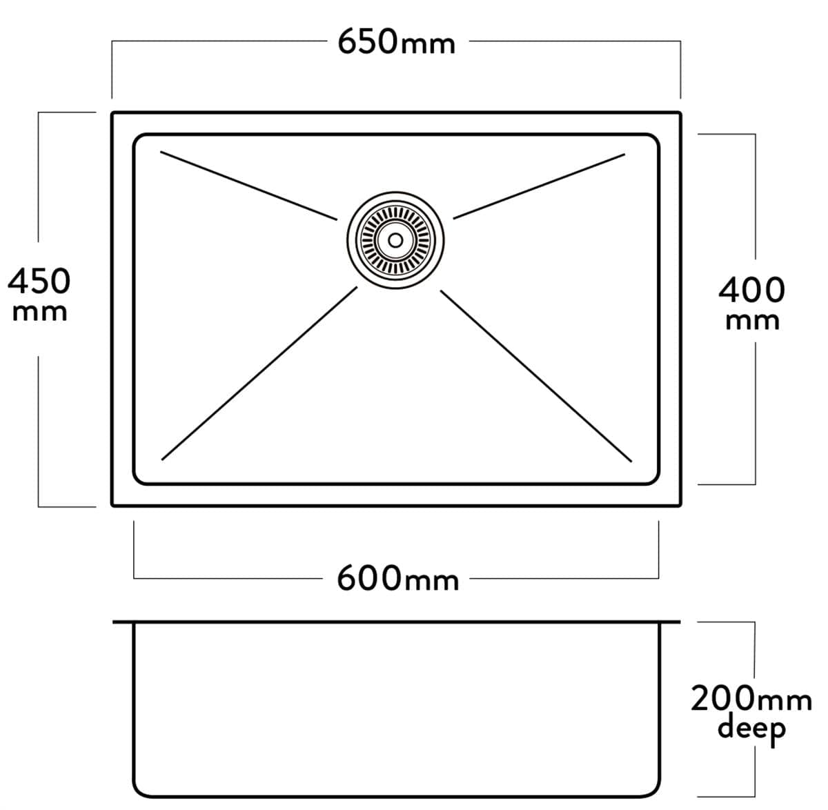 Mercer Kitchen Sinks Mercer DV Chester Single Sink | 600mm