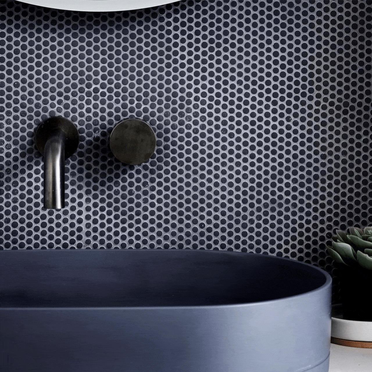 The Kitchen Hub Tiles Dots | Denim