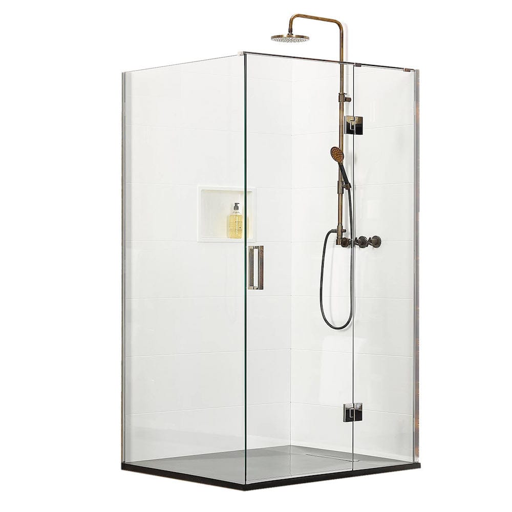 Atlantis Showers Atlantis Ebony & Ivory Lyric 2-Walled Shower | 1200 x 900mm