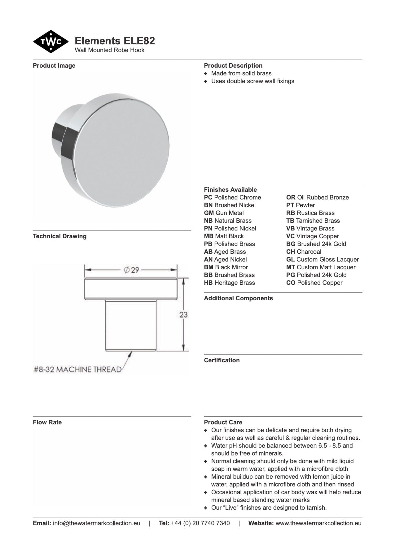 The Watermark Collection Handles Polished Chrome The Watermark Collection Elements Door Pull