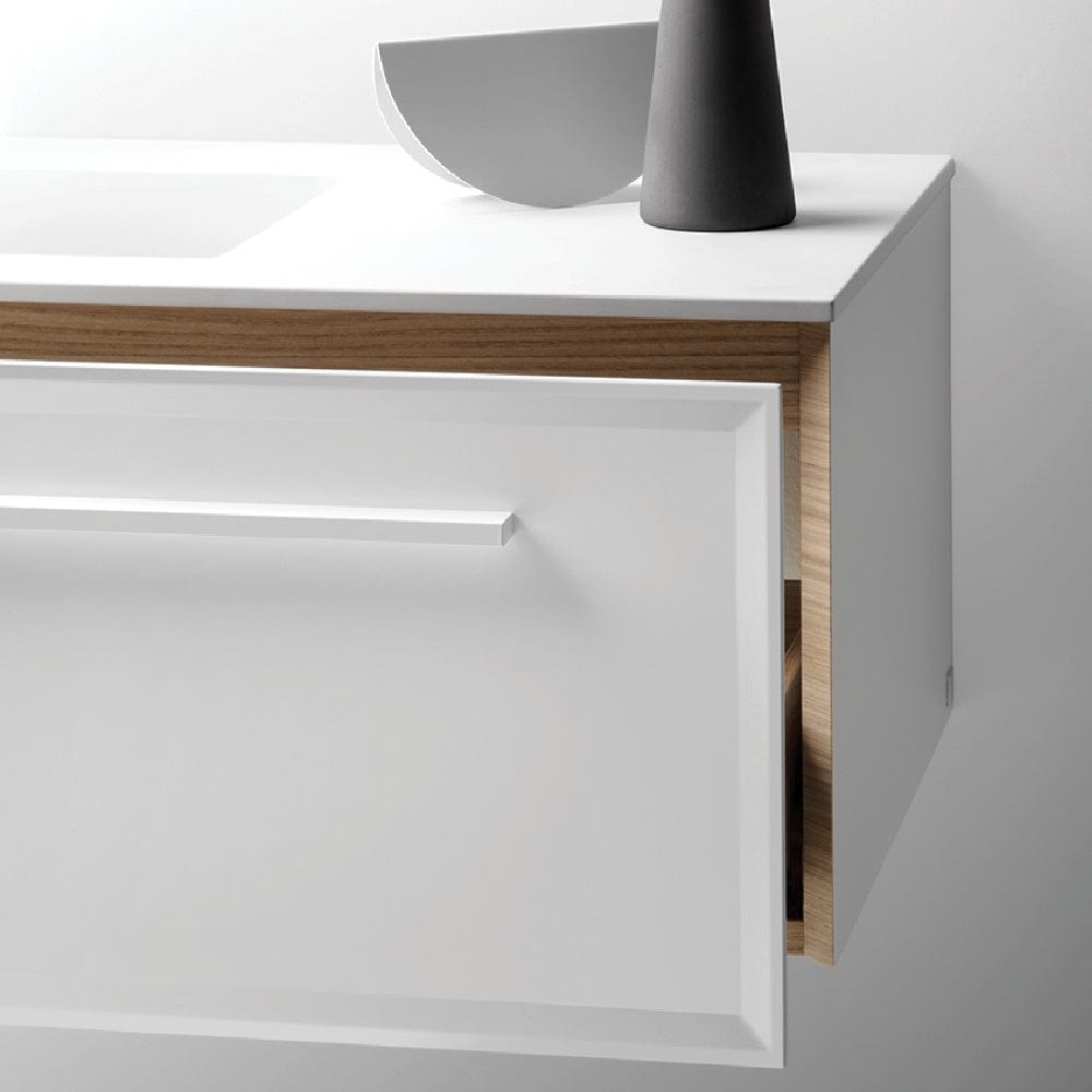 Falper Vanities Falper 7.0 1000 2 Drawer Vanity | Matte White