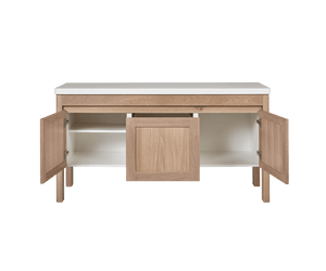 Loughlin Furniture Vanities Loughlin Furniture | Freo Curved Freestanding Timber Vanity | Shaker Doors