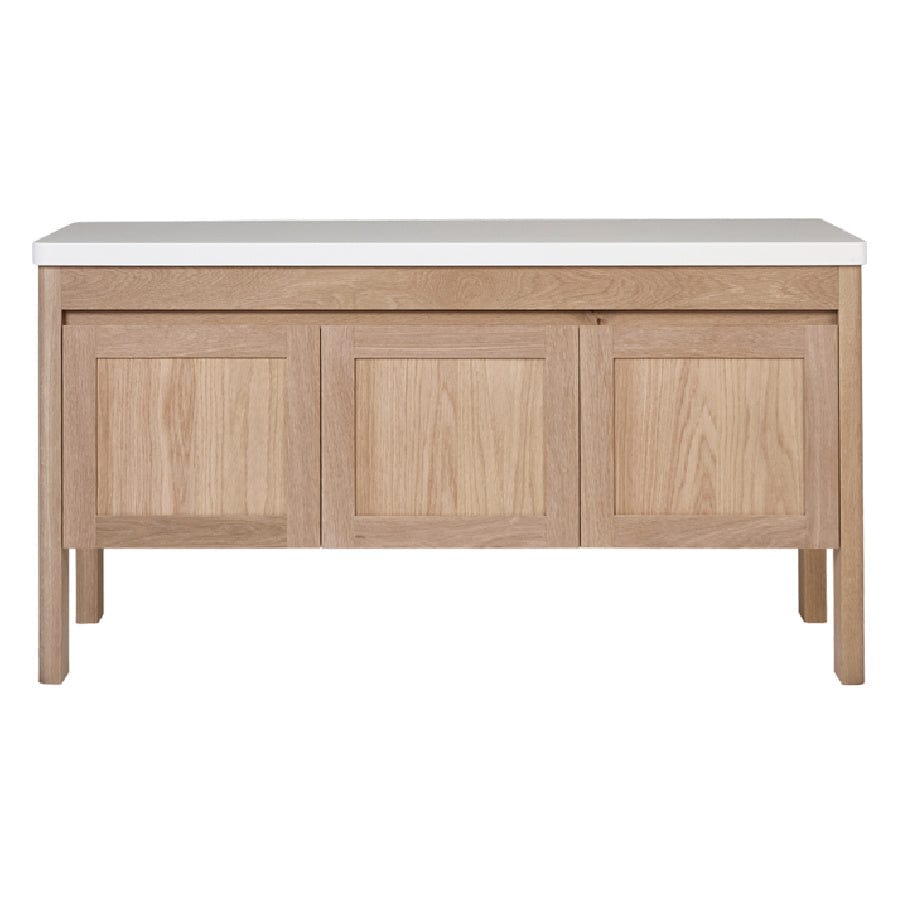 Loughlin Furniture Vanities Loughlin Furniture | Freo Curved Freestanding Timber Vanity | Shaker Doors