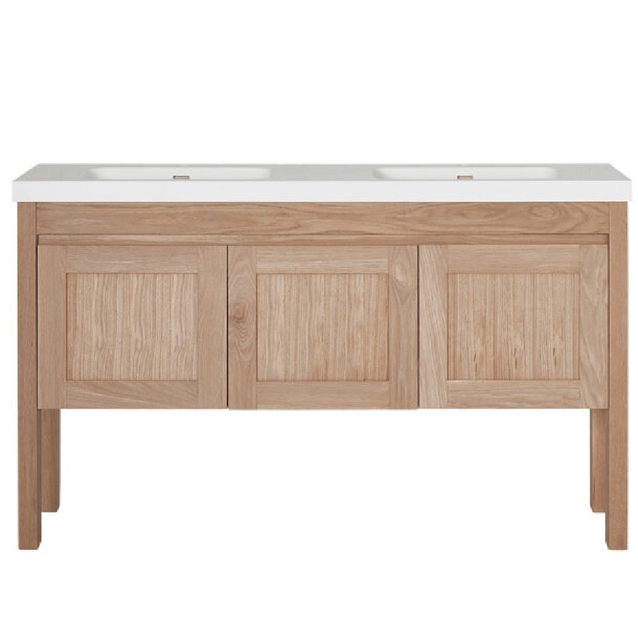 Loughlin Furniture Vanities Loughlin Furniture | Freo Square Freestanding Timber Vanity | Integrated Top | Shaker Doors