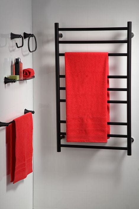 Heirloom Heated Towel Rail Heirloom Genesis 1220 Heated Towel Ladder | Black