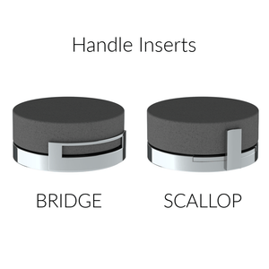 The Watermark Collection Basin Taps The Watermark Collection Elements Wall Mounted 2 Hole Basin Set with 296mm Spout | Scallop Insert