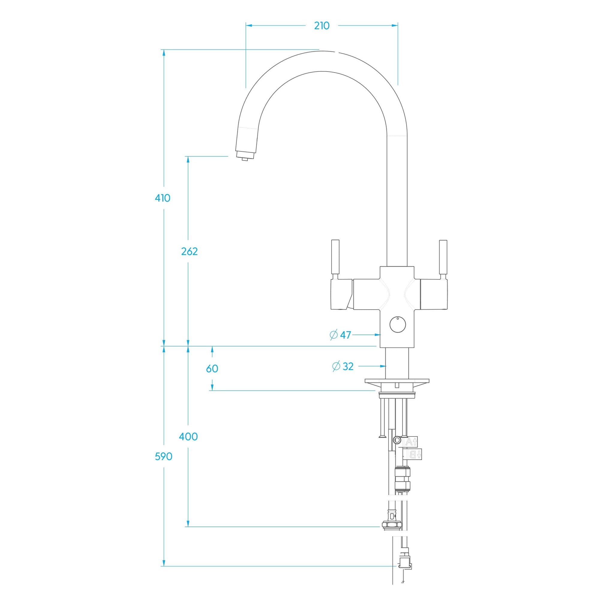Insinkerator Kitchen Tap Insinkerator Juno MultiTap Chilled System | Black