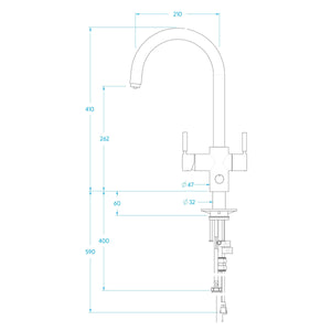 Insinkerator Kitchen Tap Insinkerator Juno MultiTap Chilled System | Black