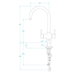 Insinkerator Kitchen Tap Insinkerator Juno MultiTap Chilled System | Brushed Steel