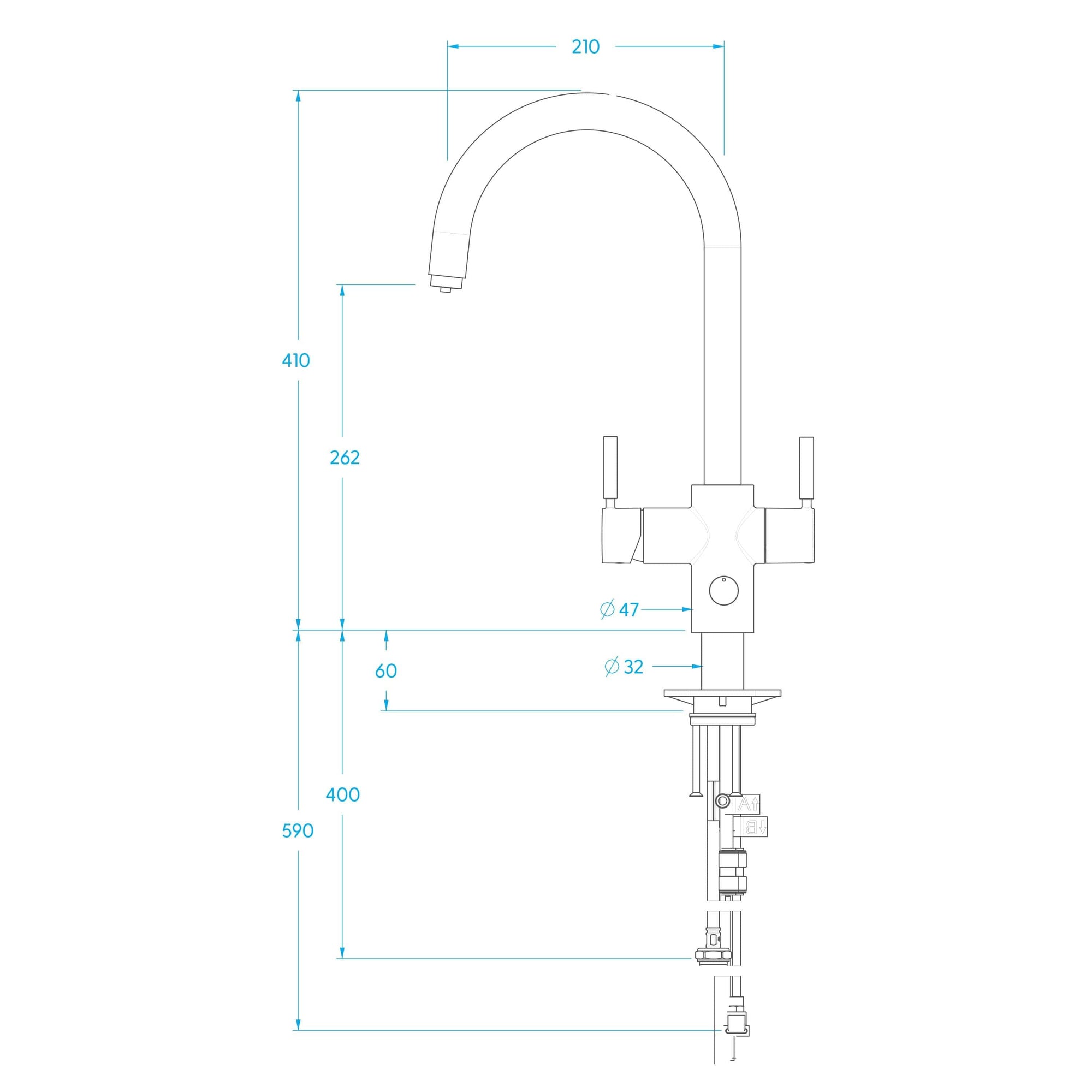 Insinkerator Kitchen Tap Insinkerator Juno MultiTap Chilled System | Chrome
