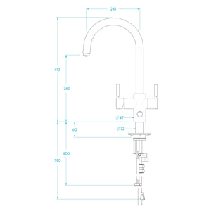 Insinkerator Kitchen Tap Insinkerator Juno MultiTap Chilled System | Chrome