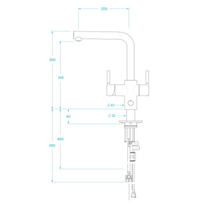 Insinkerator Kitchen Tap Insinkerator Lia MultiTap Chilled System | Brushed Steel