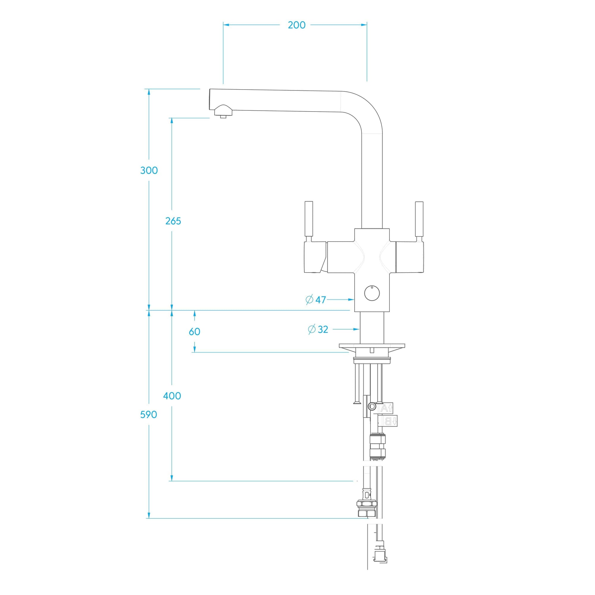 Insinkerator Kitchen Tap Insinkerator Lia MultiTap Chilled System | Chrome