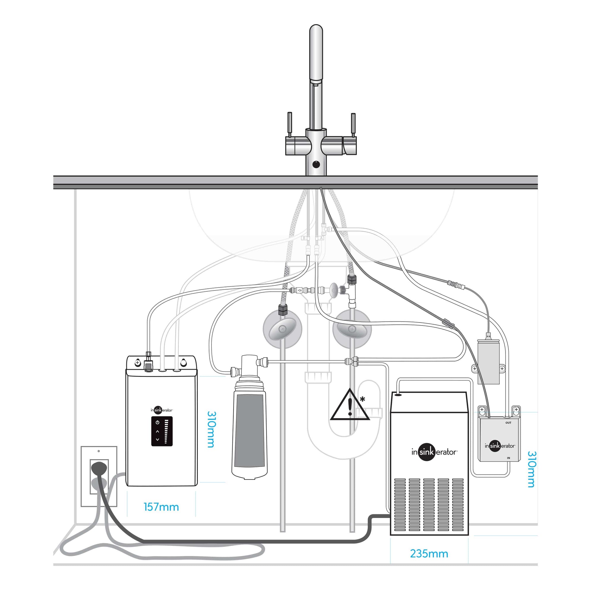 Insinkerator Kitchen Tap Insinkerator Uso MultiTap Chilled System | Chrome