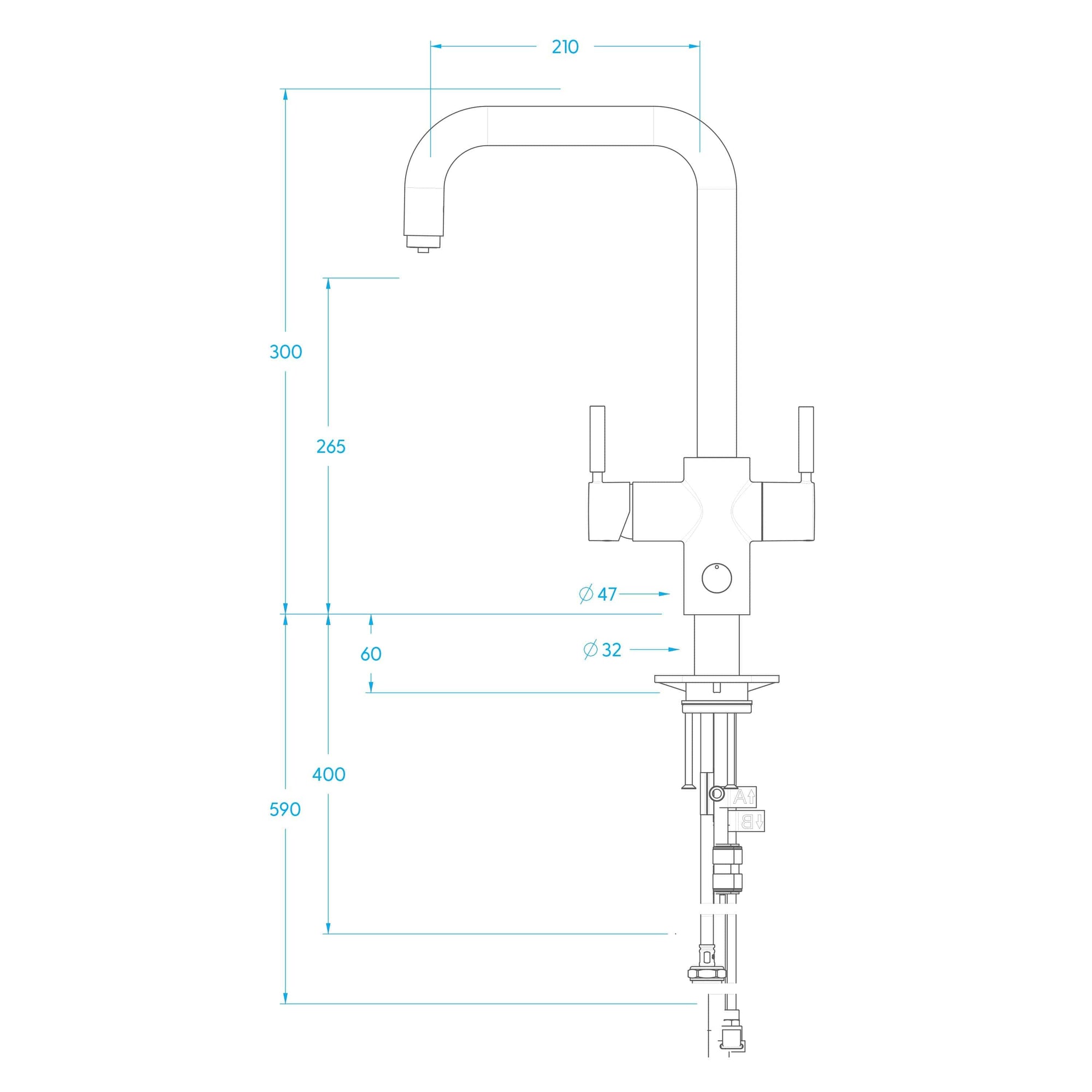 Insinkerator Kitchen Tap Insinkerator Uso MultiTap Chilled System | Chrome