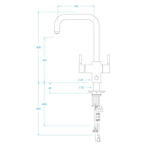 Insinkerator Kitchen Tap Insinkerator Uso MultiTap Chilled System | Chrome