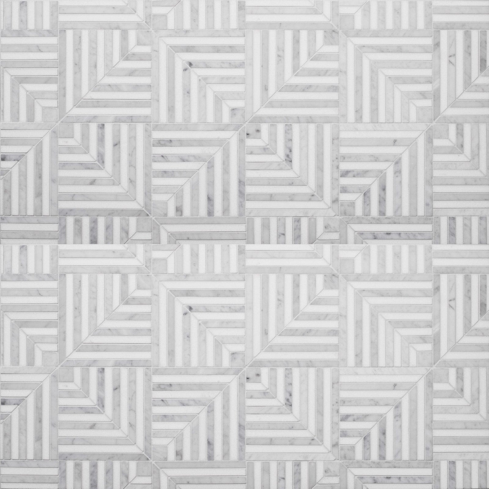 The Kitchen Hub Tiles Labyrinth Marble Mosaic Tiles | Gravity Carrara & Thassos Honed
