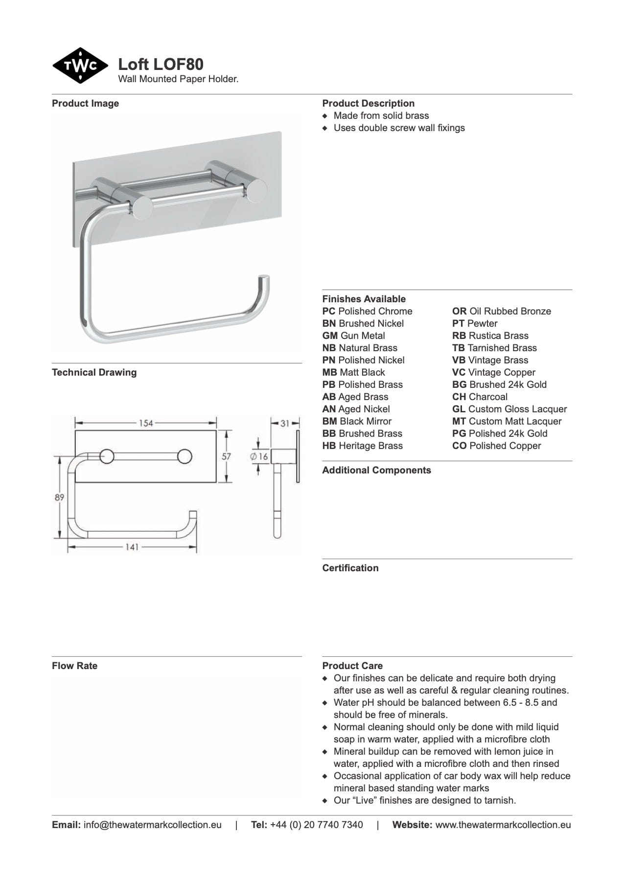 The Watermark Collection Toilet Roll Holders Polished Chrome The Watermark Collection Loft Toilet Roll Holder