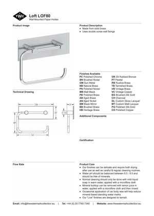 The Watermark Collection Toilet Roll Holders Polished Chrome The Watermark Collection Loft Toilet Roll Holder