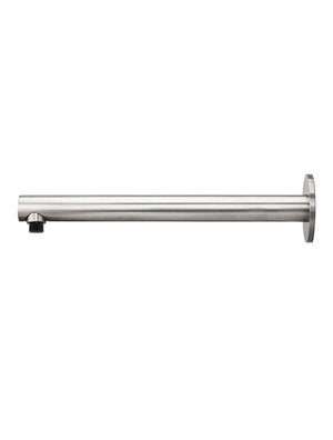 Meir Showers Meir Round Wall Shower Straight Arm 400mm | Brushed Nickel