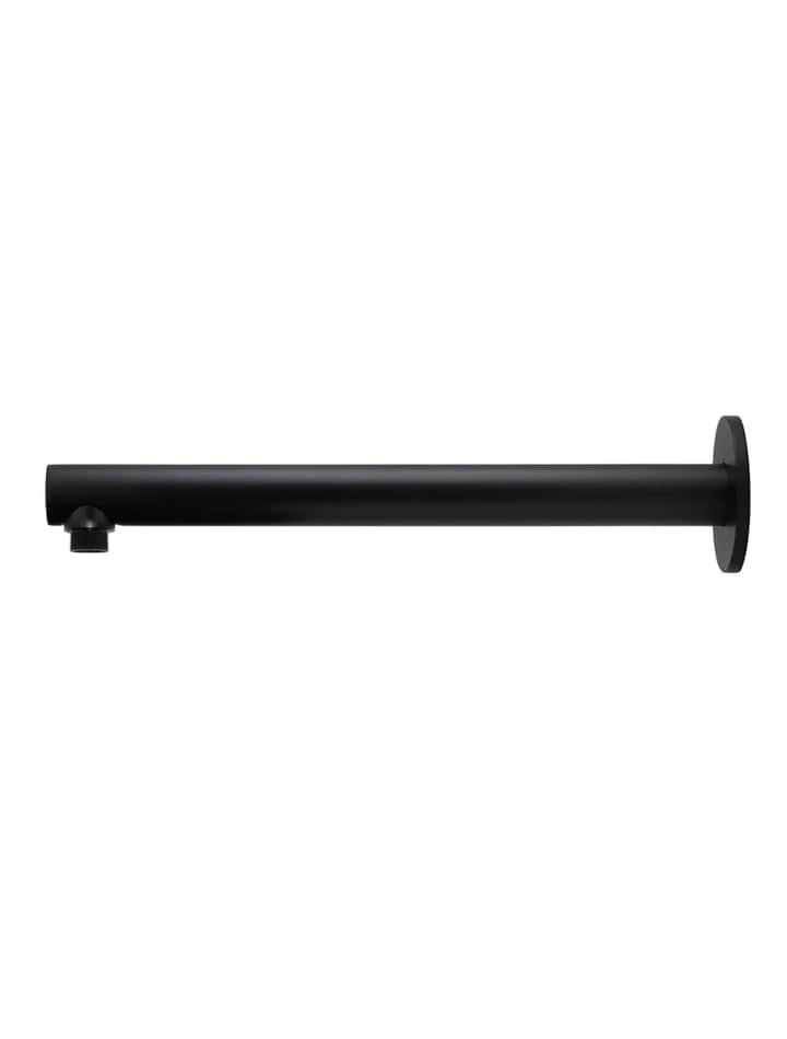 Meir Showers Meir Round Wall Shower Straight Arm 400mm | Matte Black