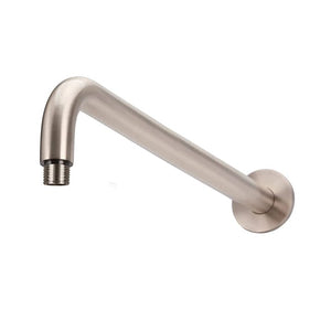 Meir Showers Meir Round Wall Shower Curved Arm 400mm | Champagne