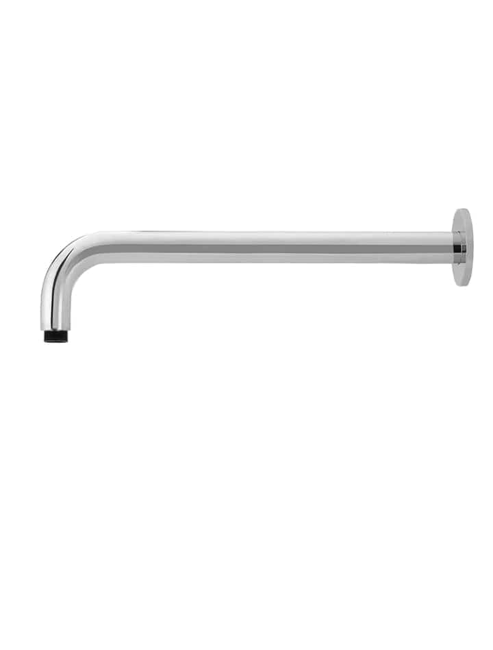Meir Showers Meir Round Wall Shower Curved Arm 400mm | Chrome