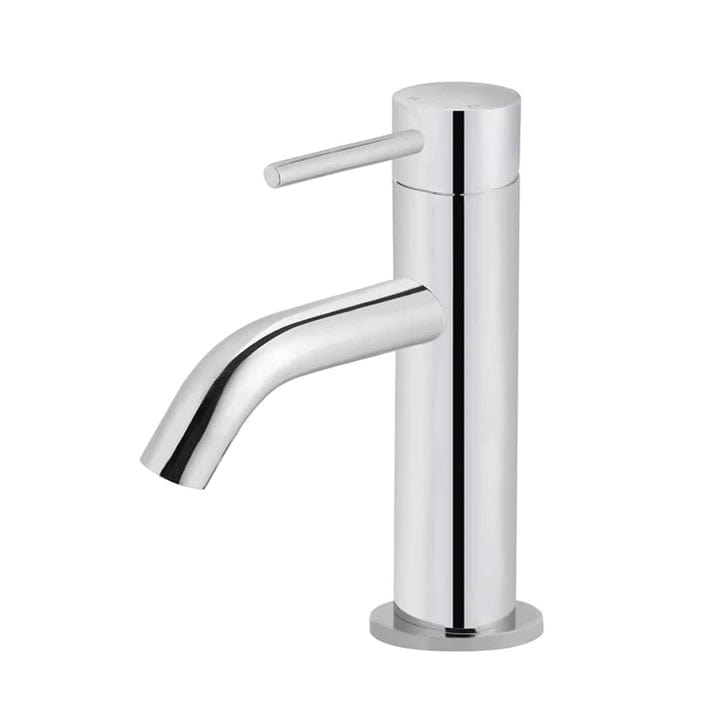 Meir Basin Taps Meir Round Piccola Basin Mixer with Curved Spout | Chrome