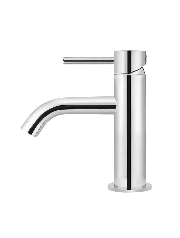 Meir Basin Taps Meir Round Piccola Basin Mixer with Curved Spout | Chrome