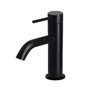 Meir Basin Taps Meir Round Piccola Basin Mixer with Curved Spout | Matte Black