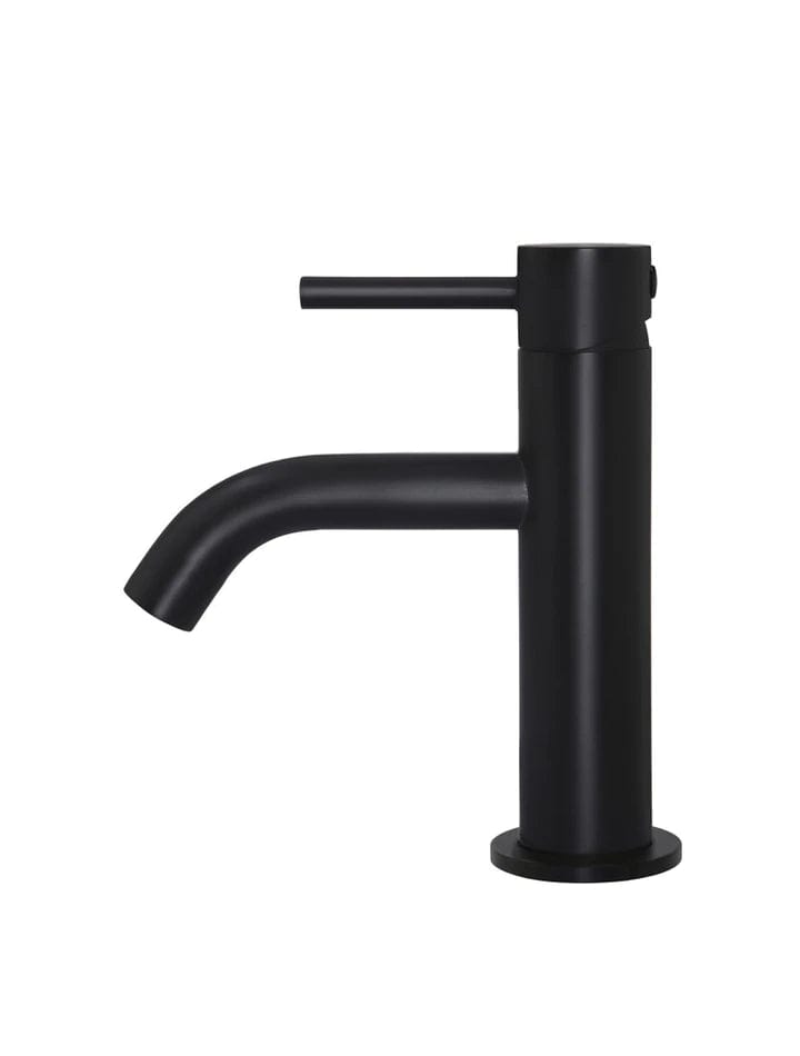Meir Basin Taps Meir Round Piccola Basin Mixer with Curved Spout | Matte Black