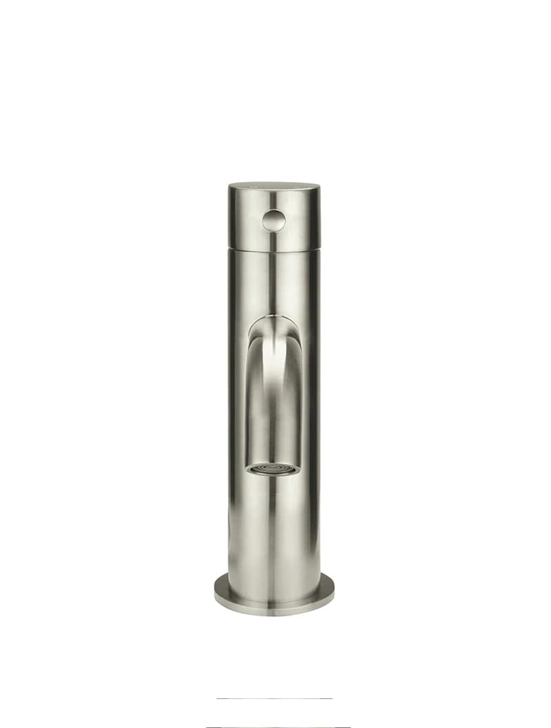 Meir Basin Taps Meir Round Piccola Basin Mixer with Curved Spout | Brushed Nickel