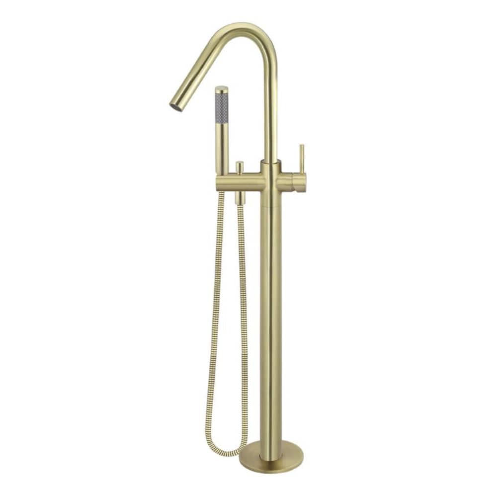 Meir Freestanding Bath Fillers Meir Round Freestanding Bath Spout & Hand Shower | Tiger Bronze