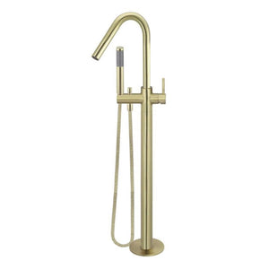 Meir Freestanding Bath Fillers Meir Round Freestanding Bath Spout & Hand Shower | Tiger Bronze