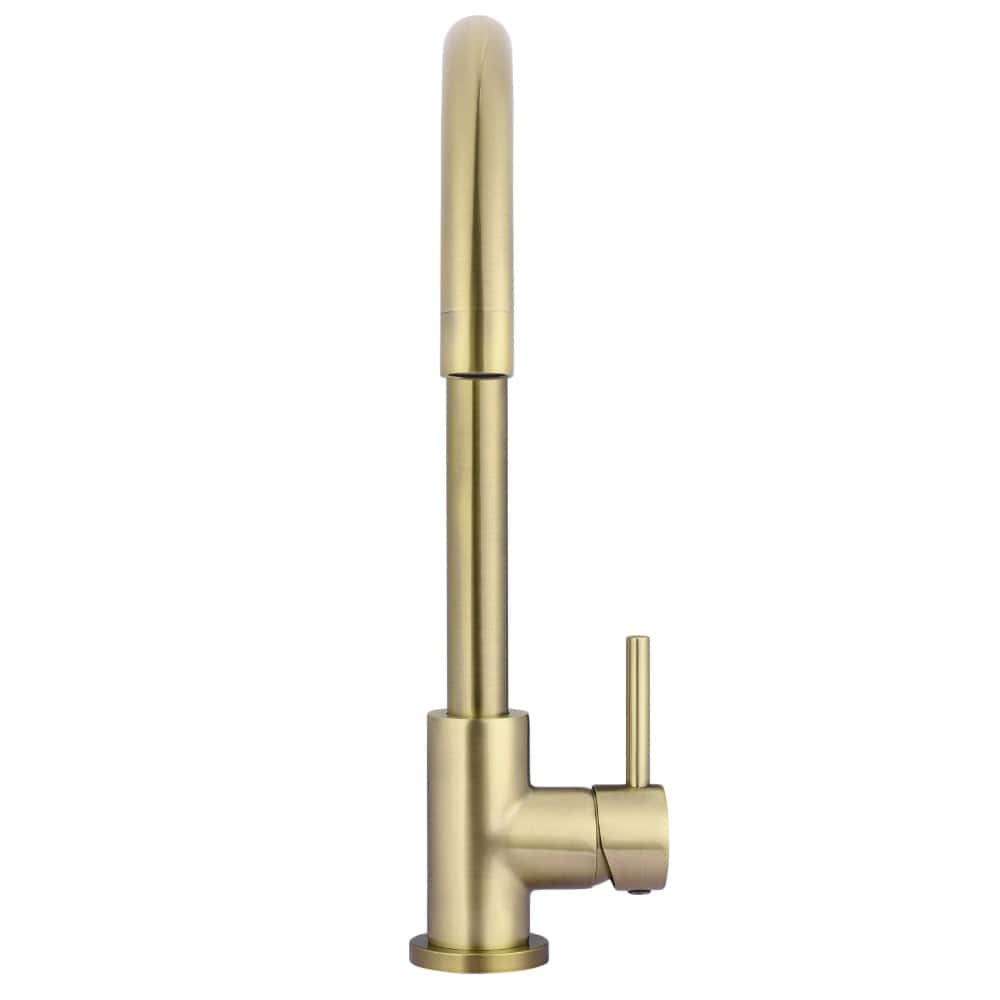 Meir Kitchen Tap Meir Round Gooseneck Kitchen Mixer | Tiger Bronze