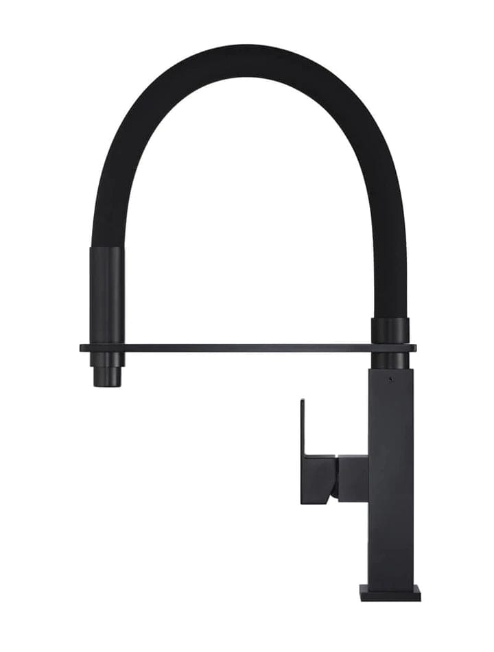 Meir Kitchen Tap Meir Square Flexible Kitchen Mixer | Matte Black