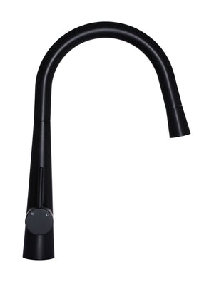 Meir Kitchen Tap Meir Round Kitchen Mixer with Pull Out Spout | Matte Black