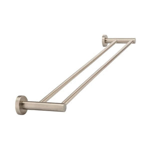 Meir Bathroom Accessories Meir Round Double Towel Rail 600mm | Champagne