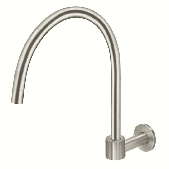 Meir Spouts Meir Round High-Rise Swivel Wall Spout | Brushed Nickel