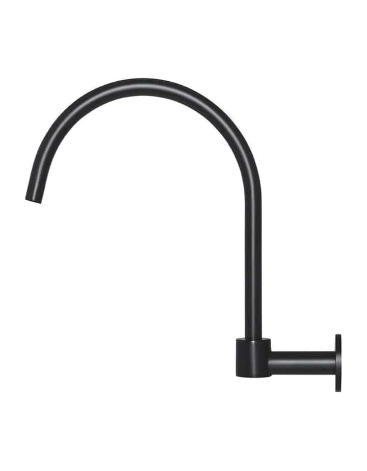 Meir Spouts Meir Round High-Rise Swivel Wall Spout | Matte Black