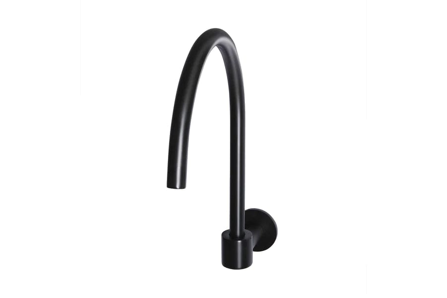 Meir Spouts Meir Round High-Rise Swivel Wall Spout | Matte Black