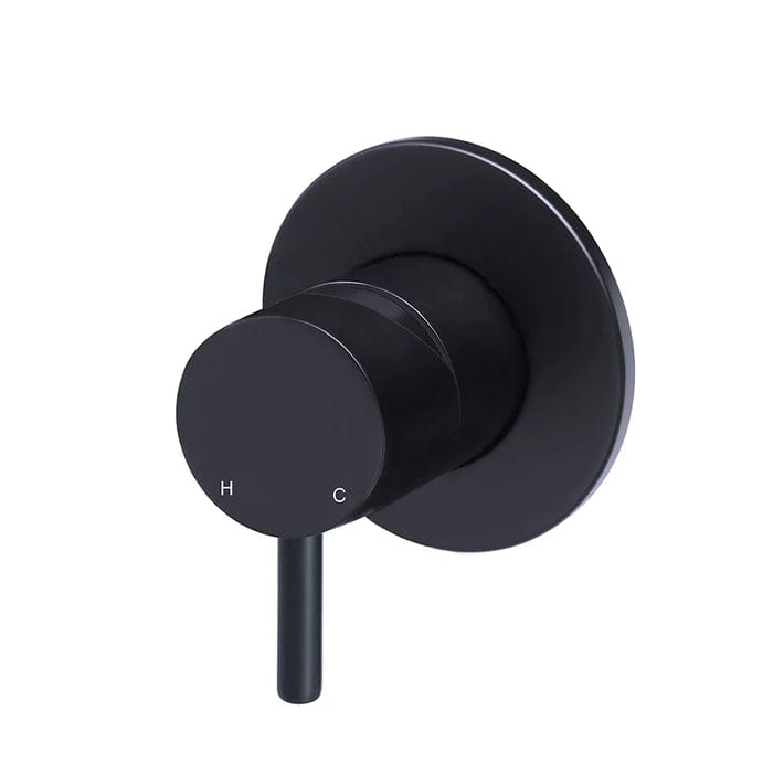 Meir Wall Mixers Meir Round Wall Mixer with Short Pin Lever | Matte Black