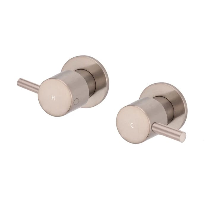 Meir Wall Mixers Meir Round Quarter-Turn Wall Top Assemblies | Champagne