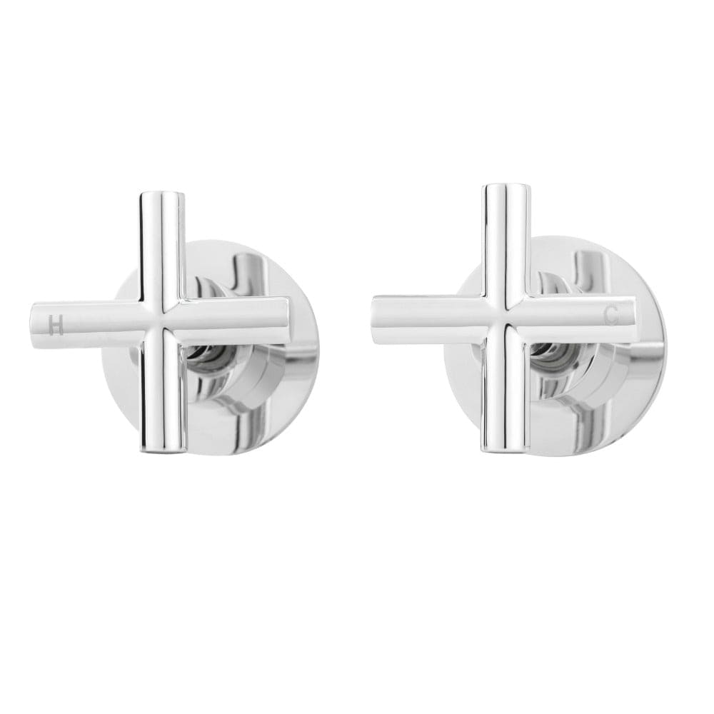 Meir Wall Mixers Meir Cross Handle Taps | Chrome