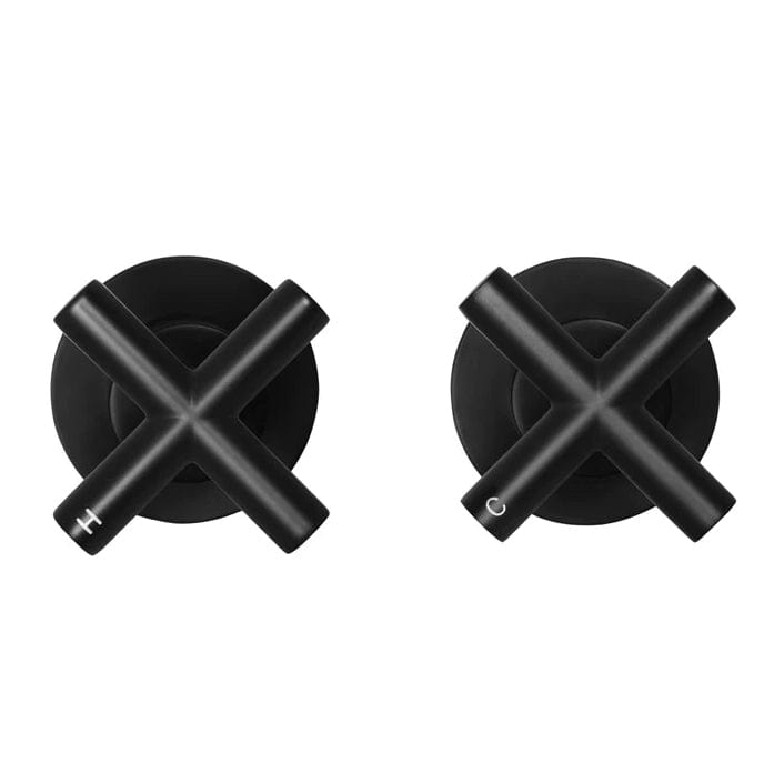 Meir Bathroom tapware Meir Cross Handle Taps | Matte Black