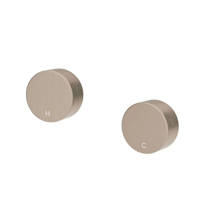 Meir Bathroom tapware Meir Circular Wall Taps | Champagne