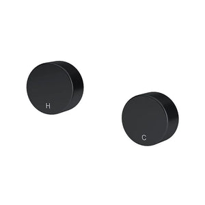 Meir Bathroom tapware Meir Circular Wall Taps | Matte Black