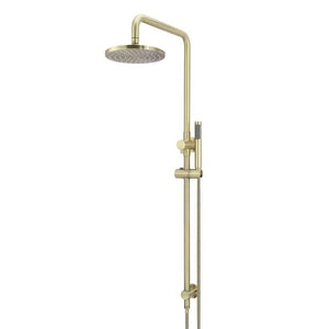 Meir Showers Meir Round Combination Shower Rail with 200mm Rose & Single Function Hand Shower | Tiger Bronze