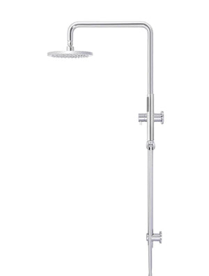 Meir Showers Meir Round Combination Shower Rail with 200mm Rose & Single Function Hand Shower | Chrome