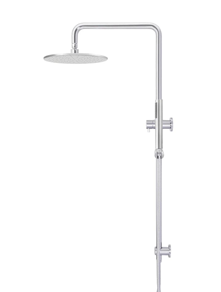 Meir Showers Meir Round Combination Shower Rail with 300mm Rose & Single Function Hand Shower | Chrome
